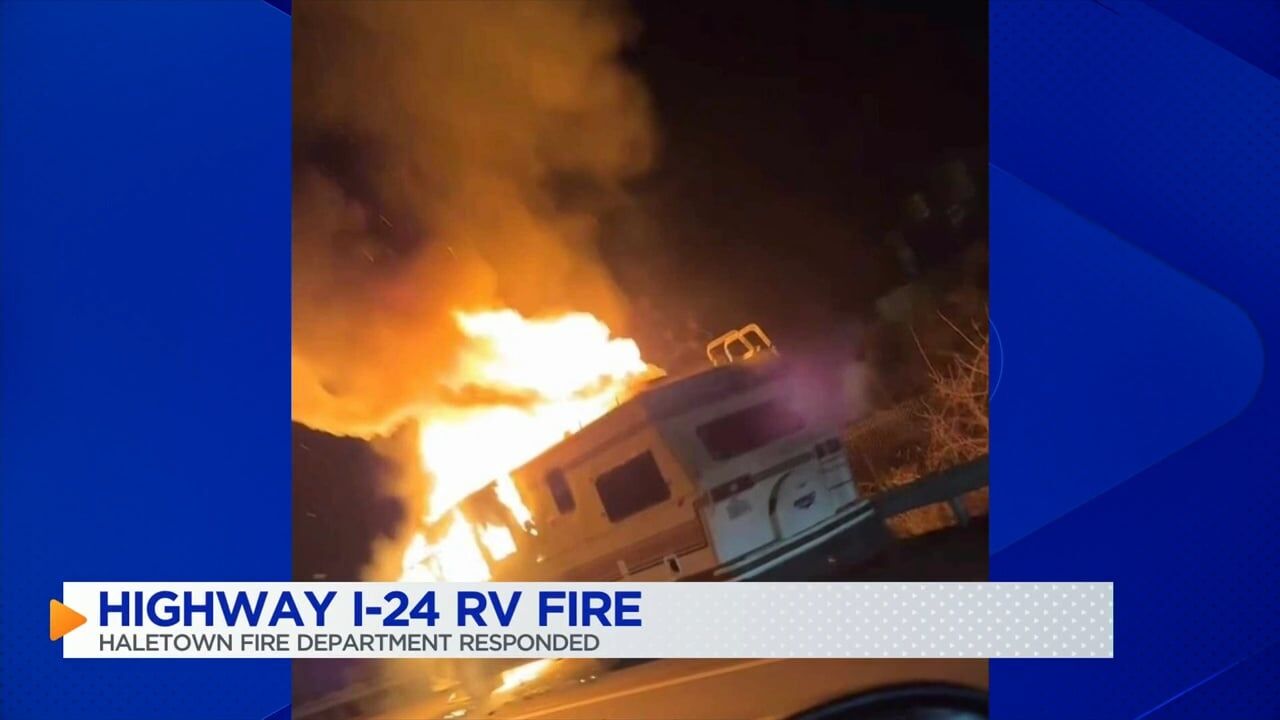 Highway I24 RV fire
